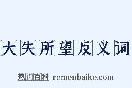 大失所望反义词是什么意思的图片